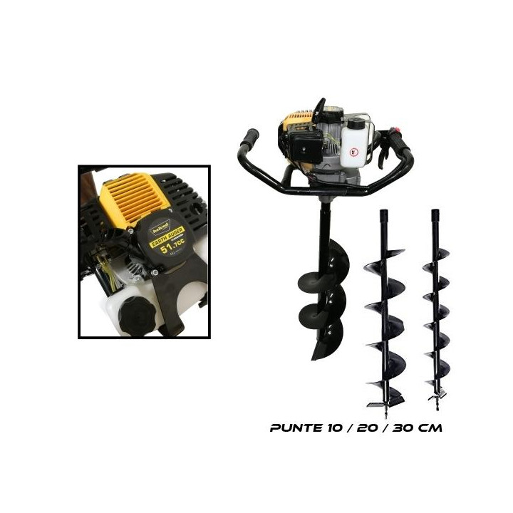 MOTOTRIVELLA  SCOPPIO 51.7CC, helved®MOD. ZLAG520B, COLORE GIALLO/NERO