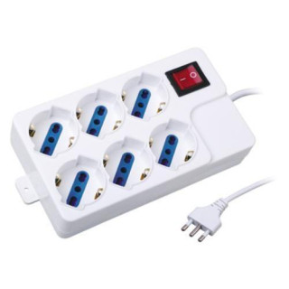 MULTIPRESA CIABATTA A 6 USCITE CON INTERRUTTORE ON/OFF