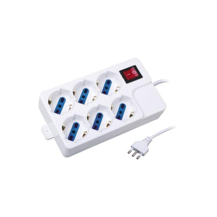 MULTIPRESA CIABATTA A 6 USCITE CON INTERRUTTORE ON/OFF