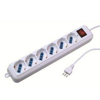 MULTIPRESA CIABATTA A 6 USCITE CON INTERRUTTORE ON/OFF