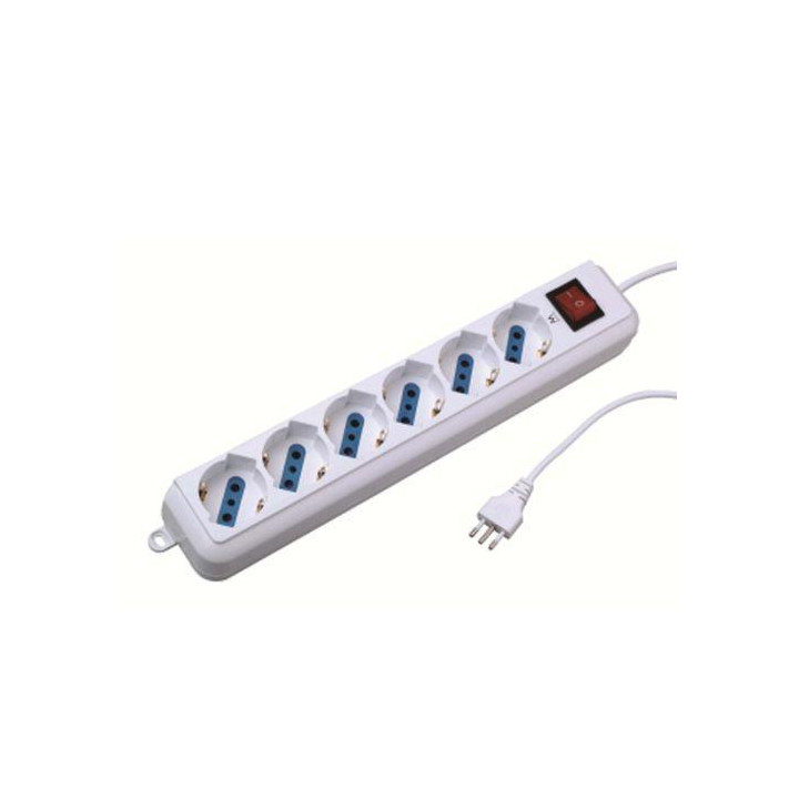 MULTIPRESA CIABATTA A 6 USCITE CON INTERRUTTORE ON/OFF