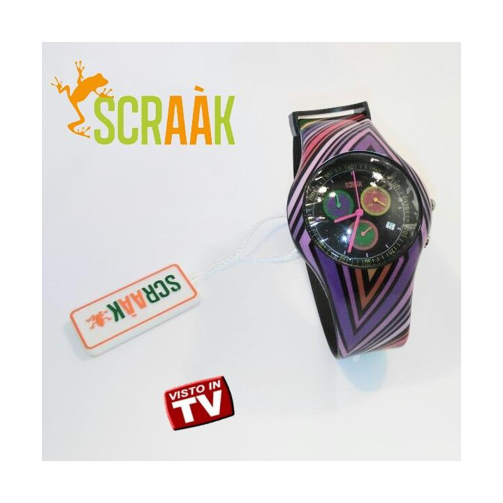 OROLOGIO IN SILICONE SCRAAK - ROUND COLLECTION CON CRONOMETRO