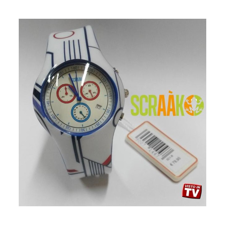 OROLOGIO IN SILICONE SCRAAK - ROUND COLLECTION CON CRONOMETRO