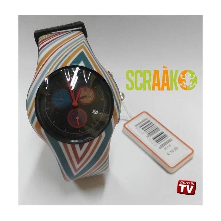 OROLOGIO IN SILICONE SCRAAK - ROUND COLLECTION CON CRONOMETRO