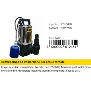 POMPA SOM. ACQUE SPORCHE 550 W