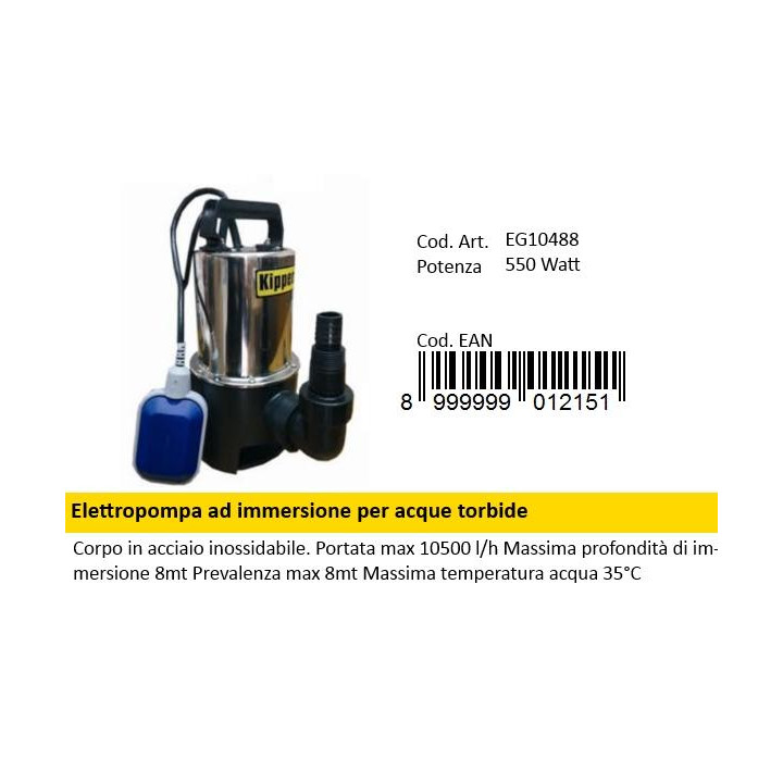 POMPA SOM. ACQUE SPORCHE 550 W