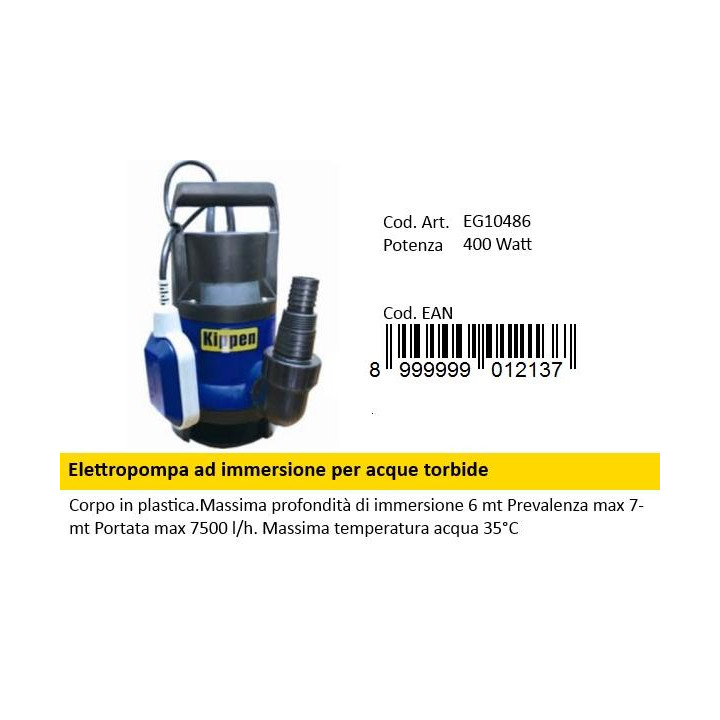 POMPA SOMMERSA A. SPORCHE 400 W