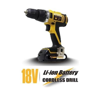 TRAPANO CORDLESS 18V, BLEKED-FINKER