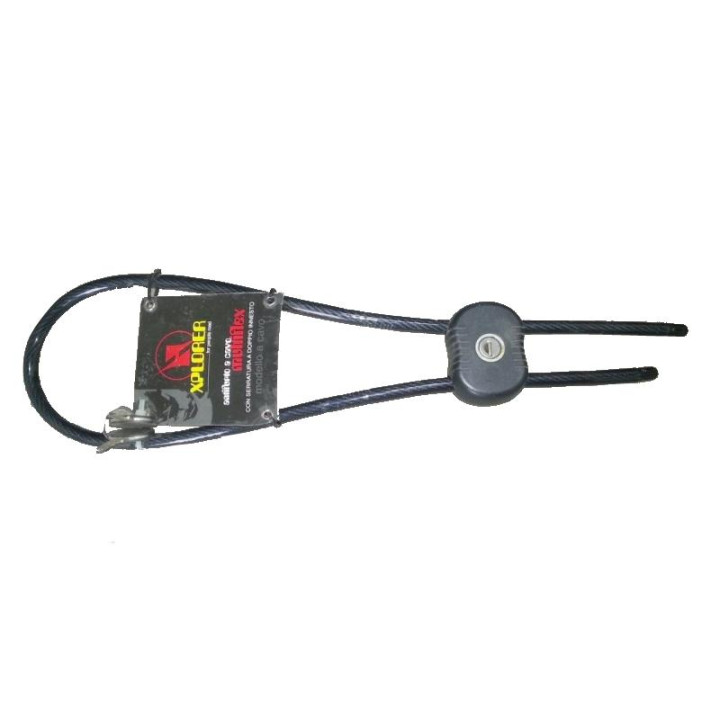 ANTIFURTO A CAVO MULTIFLEX - LUCCHETTO CATENA CATENACCIO PER BICI MOTO - CON SERRATURA A DOPPIO INNESTO