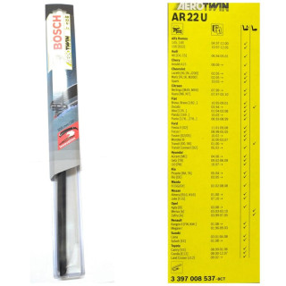 BOSCH 1 SPAZZOLA AR22U -Bosch 3319535 Aerotwin AR-22 U Spazzola Tergicristallo, 550 mm/22